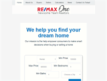 Tablet Screenshot of newsometeamrealtors.com